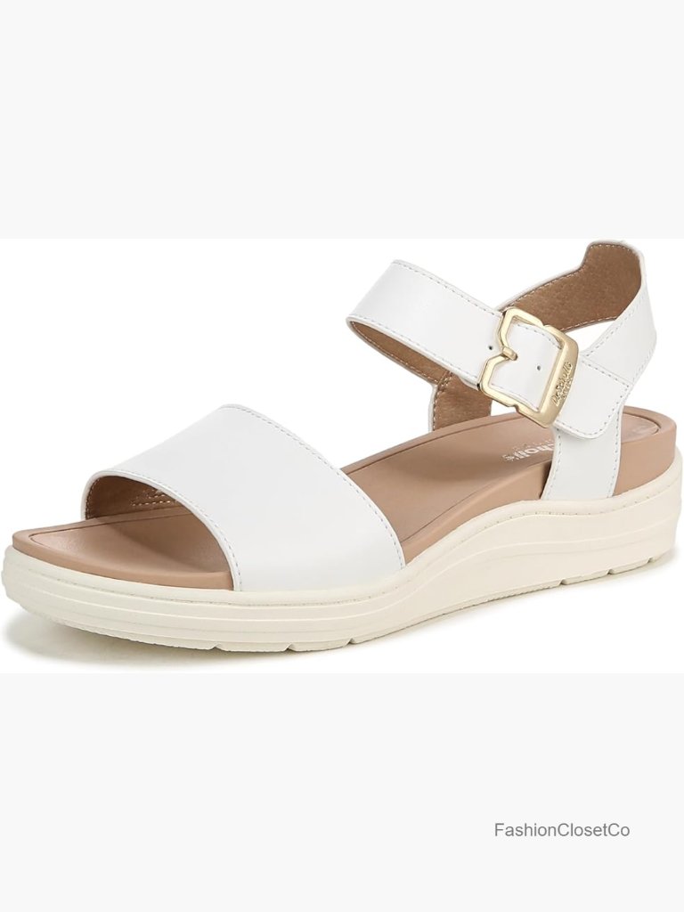 Women's Sport Sandals With Adjustable Ankle Strap And Wedge Heel